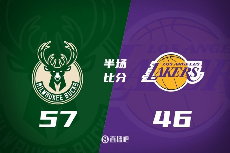 讓一套首發(fā)！布朗尼8分全隊最高 字母13+3 湖人半場落后雄鹿11分