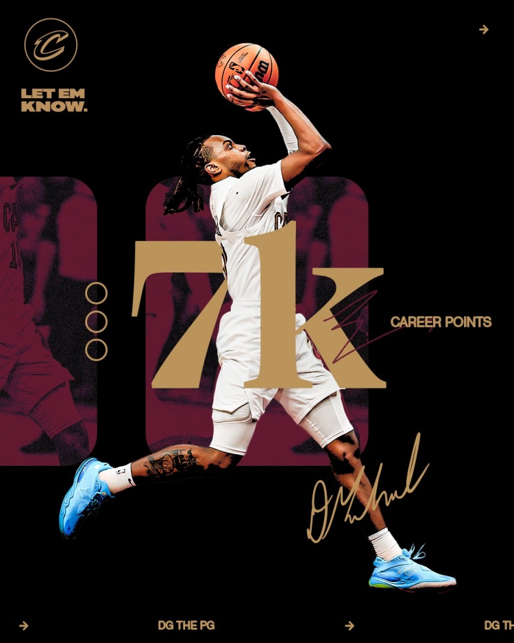 未來可期！加蘭騎士生涯得分達(dá)到7000分 隊(duì)史第11位！