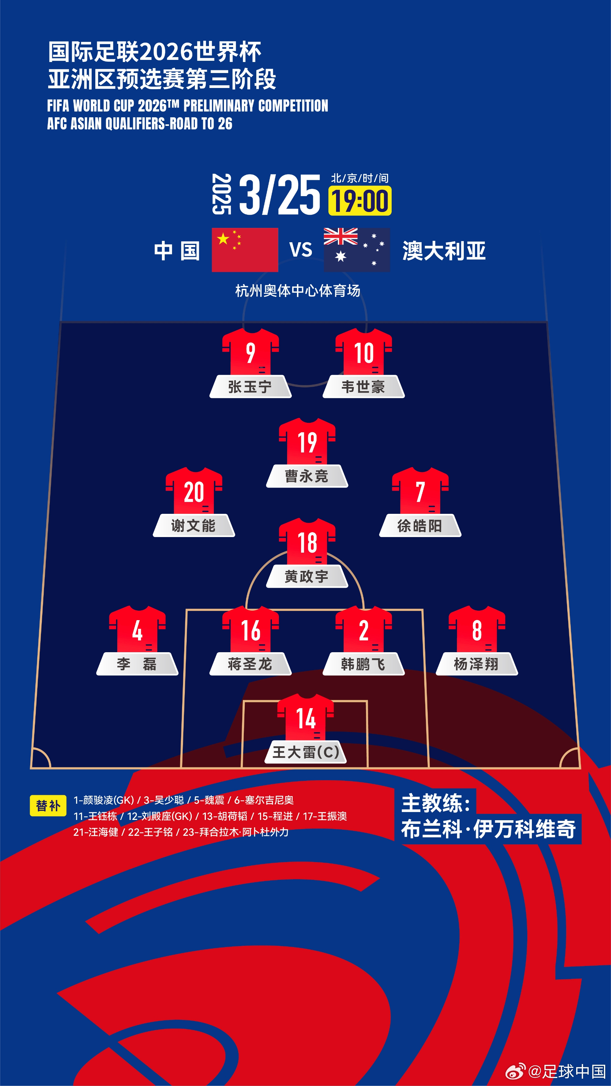 認(rèn)定單后腰！伊萬執(zhí)教國足12場全部是442，今天第7次菱形中場